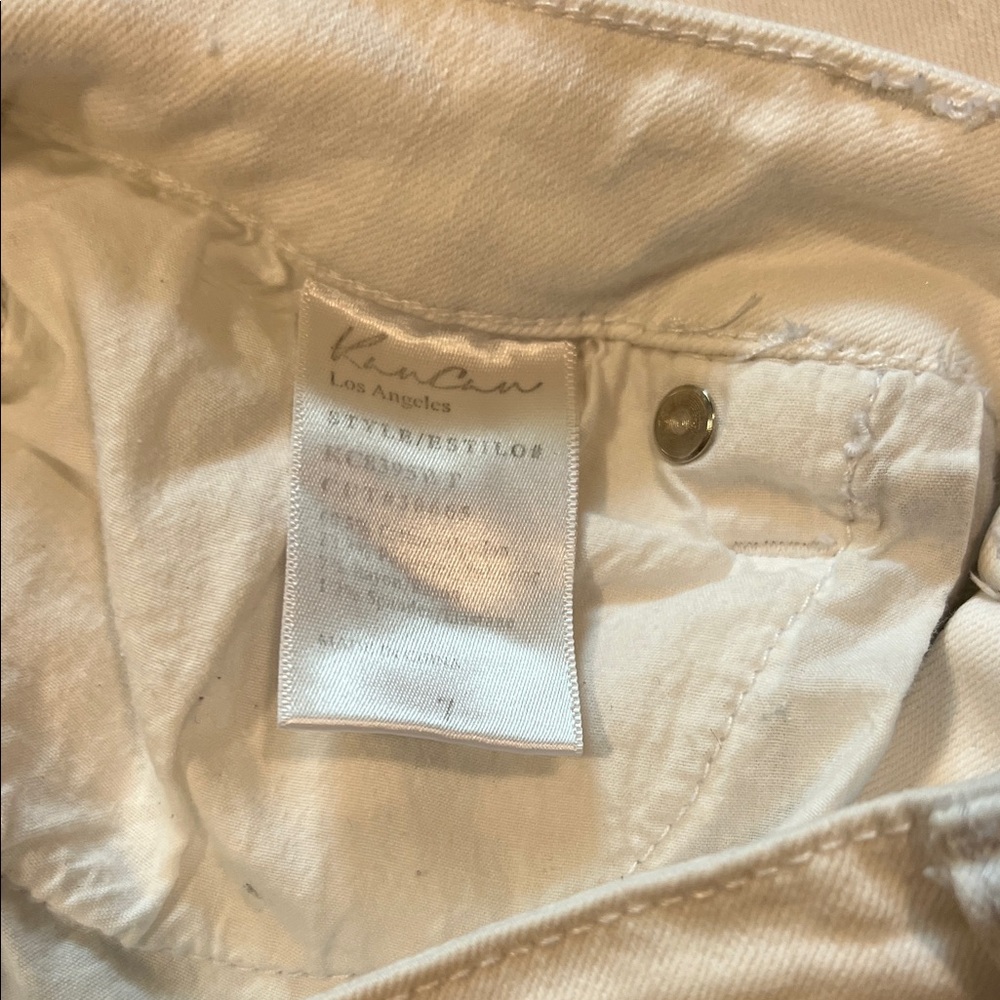 KanCan White Frayed Hem Skinny Jeans - Picture 3 of 3